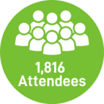 Green circle icon reading "1,816 attendees"